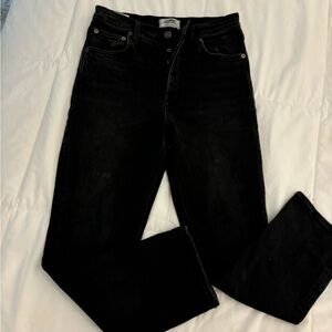 AGOLDE Riley high rise black denim